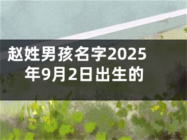 赵姓男孩名字2025年9月2日出生的