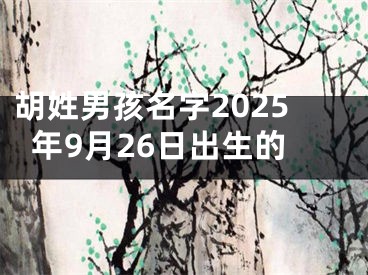 胡姓男孩名字2025年9月26日出生的