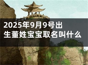 2025年9月9号出生董姓宝宝取名叫什么