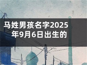 马姓男孩名字2025年9月6日出生的