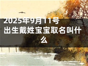 2025年9月11号出生戴姓宝宝取名叫什么