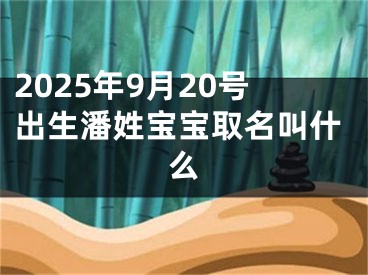 2025年9月20号出生潘姓宝宝取名叫什么