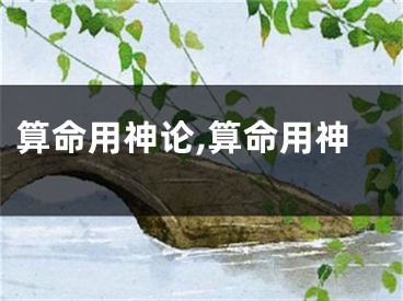算命用神论,算命用神