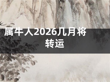 属牛人2026几月将转运