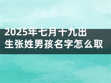 2025年七月十九出生张姓男孩名字怎么取