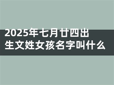 2025年七月廿四出生文姓女孩名字叫什么