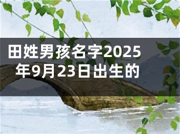 田姓男孩名字2025年9月23日出生的