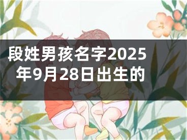 段姓男孩名字2025年9月28日出生的