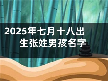 2025年七月十八出生张姓男孩名字