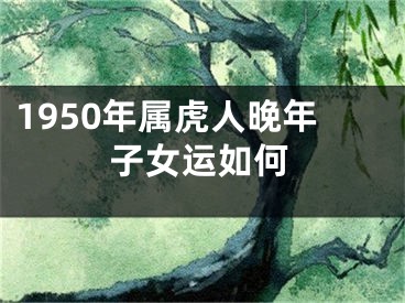 1950年属虎人晚年子女运如何