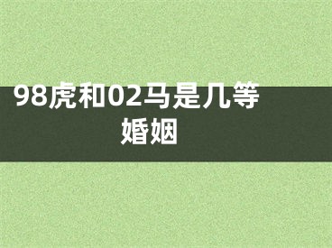 98虎和02马是几等婚姻 