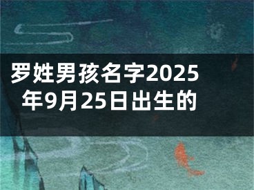 罗姓男孩名字2025年9月25日出生的