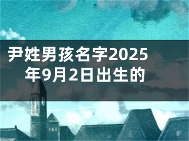 尹姓男孩名字2025年9月2日出生的