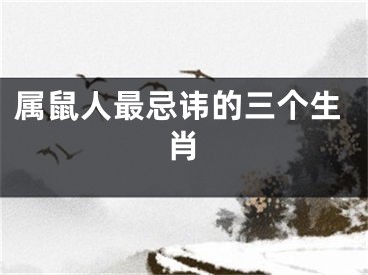 属鼠人最忌讳的三个生肖