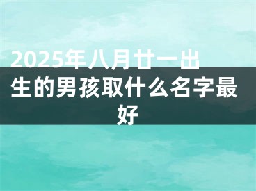 2025年八月廿一出生的男孩取什么名字最好 