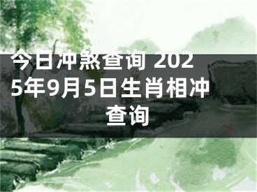 今日冲煞查询 2025年9月5日生肖相冲查询