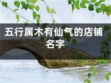 五行属木有仙气的店铺名字