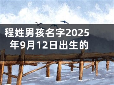 程姓男孩名字2025年9月12日出生的