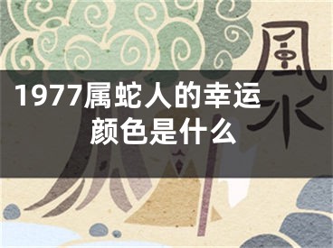 1977属蛇人的幸运颜色是什么