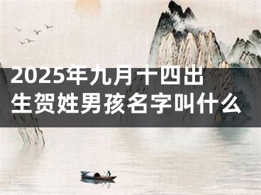 2025年九月十四出生贺姓男孩名字叫什么