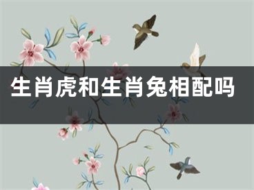 生肖虎和生肖兔相配吗