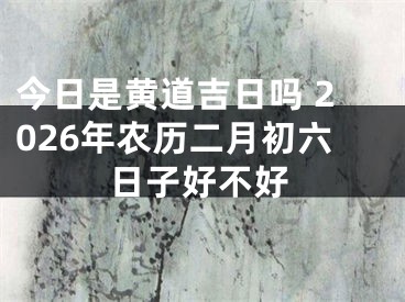 今日是黄道吉日吗 2026年农历二月初六日子好不好