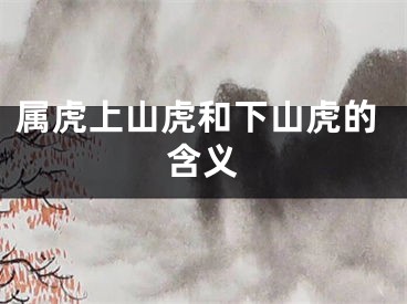 属虎上山虎和下山虎的含义