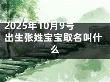 2025年10月9号出生张姓宝宝取名叫什么