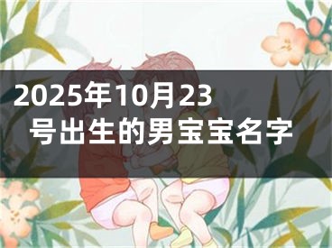 2025年10月23号出生的男宝宝名字
