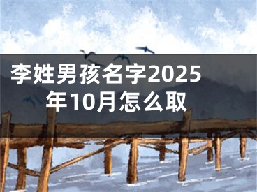 李姓男孩名字2025年10月怎么取