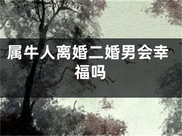 属牛人离婚二婚男会幸福吗
