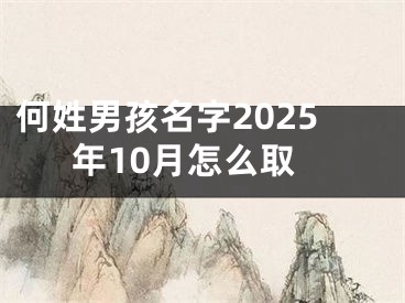 何姓男孩名字2025年10月怎么取