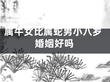 属牛女比属蛇男小八岁婚姻好吗