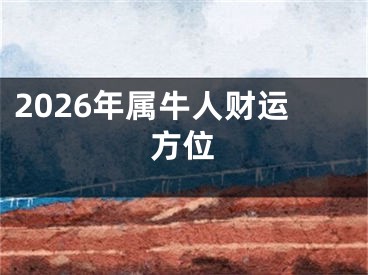 2026年属牛人财运方位