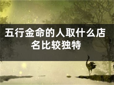 五行金命的人取什么店名比较独特