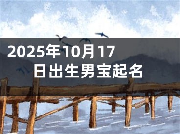 2025年10月17日出生男宝起名
