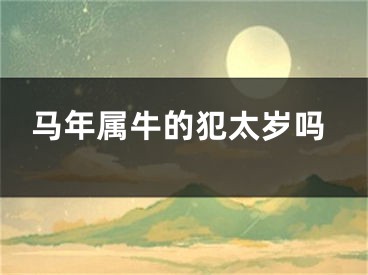 马年属牛的犯太岁吗