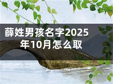 薛姓男孩名字2025年10月怎么取