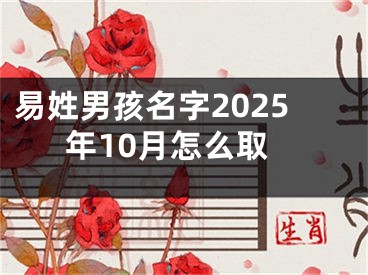 易姓男孩名字2025年10月怎么取