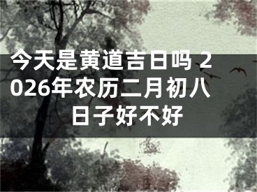 今天是黄道吉日吗 2026年农历二月初八日子好不好