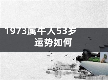 1973属牛人53岁运势如何