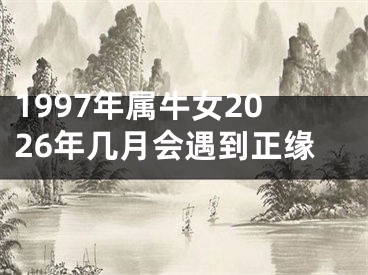 1997年属牛女2026年几月会遇到正缘