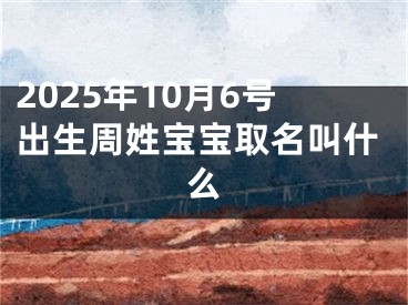 2025年10月6号出生周姓宝宝取名叫什么