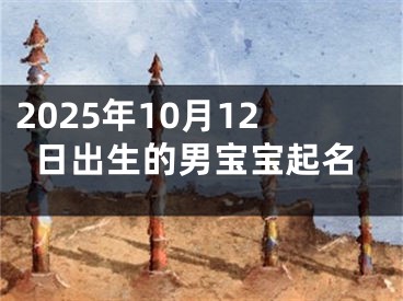 2025年10月12日出生的男宝宝起名