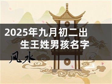 2025年九月初二出生王姓男孩名字