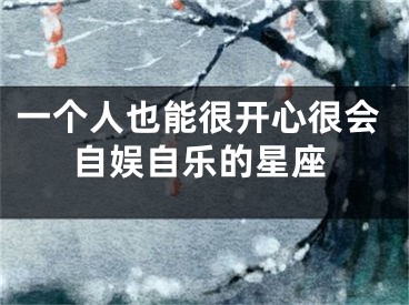 一个人也能很开心很会自娱自乐的星座