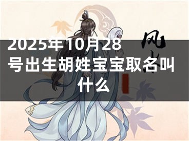 2025年10月28号出生胡姓宝宝取名叫什么