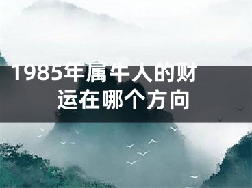 1985年属牛人的财运在哪个方向