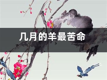 几月的羊最苦命