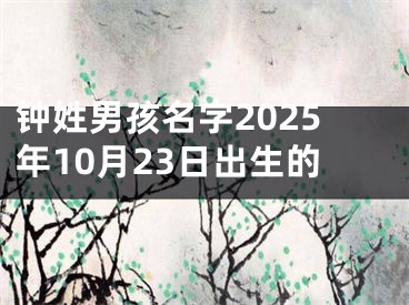 钟姓男孩名字2025年10月23日出生的